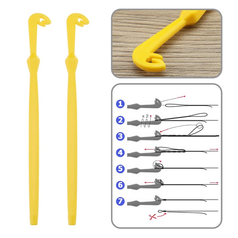 ECSiNG 6Pcs Fishhook Removal Tools Bait Needle Knotted Fly Hook