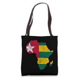Togo Flag Africa Continent Silhouette Gift Togolese People Tote Bag
