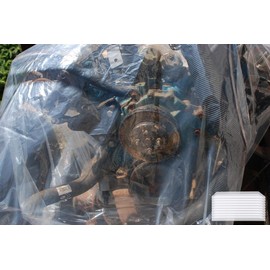 PeakRider 10 Pack Clear Engine Bag Covers – 39" x 47" Heavy-Duty Dustproof Storage Bags for Engine Protection, Attic & Basement Organization