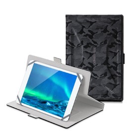 Elecom Universal Book Type Shock Absorption Tablet Case, ZEROSHOCK 7.0-8.4 Inches, Camo Black, 7 Inch, 7.9 Inches, 8 Inches, 8.4 Inches, TB-08ZEROFT1