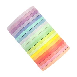 NJCXOLA 20 washi tape, basic plain 20 colours, DIY decorative manual tape (5 m x 3 mm)