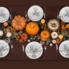 Funnymoom 24 Pcs Fall Pumpkin Cloth Napkins Pumpkin Eucalyptus Leaves