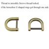 Hahiyo D-Rings with Screw Shackle Horseshoe U Shape Key Ring