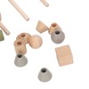 Stack Matching Set Educational Wood with 10 Cards Geometric Shape