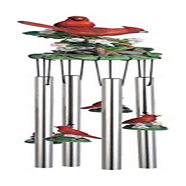 Wind Chime Round Top Cardinals Hanging Garden Decoration Windchime