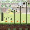 Double Shepherds Hooks for Outdoor, Heavy Duty Bird Feeder Pole