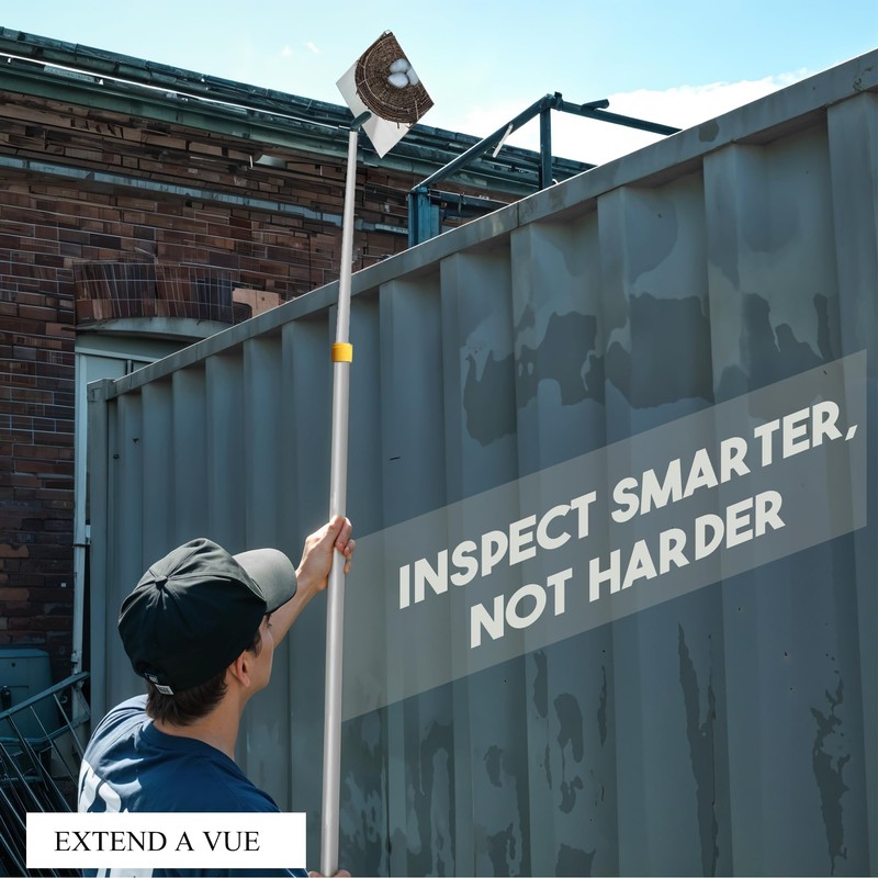 Extend A Vue Inspection Mirror Telescoping Pole, Lightweight & Durable,