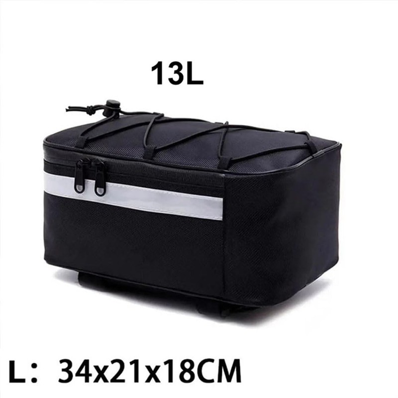 Portable Bike Trunk Bag Waterproof Bicycle Rack Rear 13L Rear