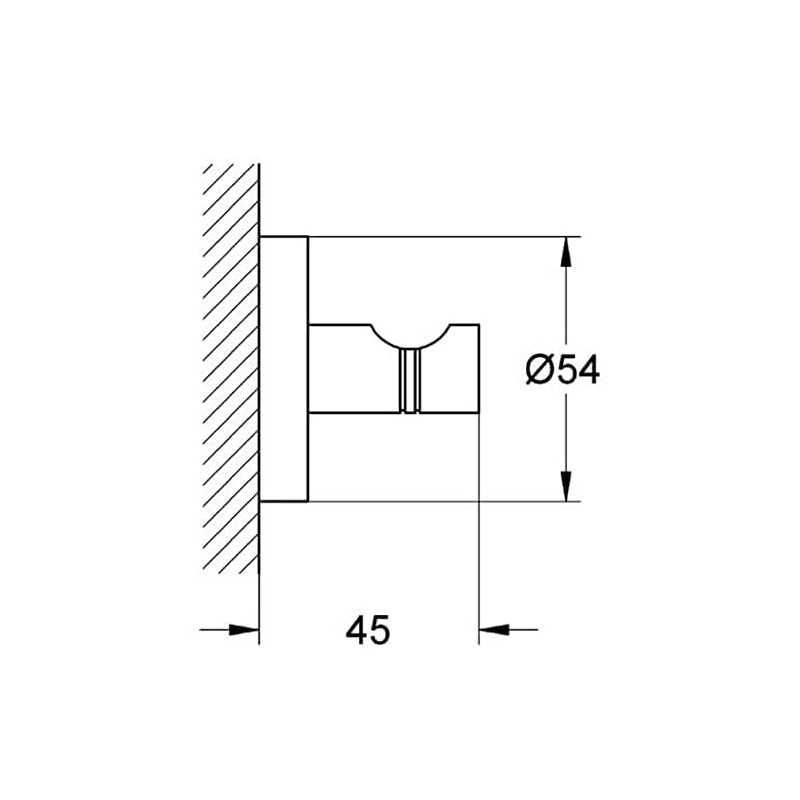 Grohe Essentials Bademantelhaken, supersteel, 1 Stück, 40364DC1