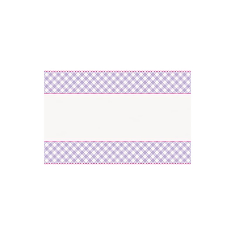 Unique 25533 Plastic Tablecloth-2.13 m x 1.37 m-Pastel Gingham Party-1
