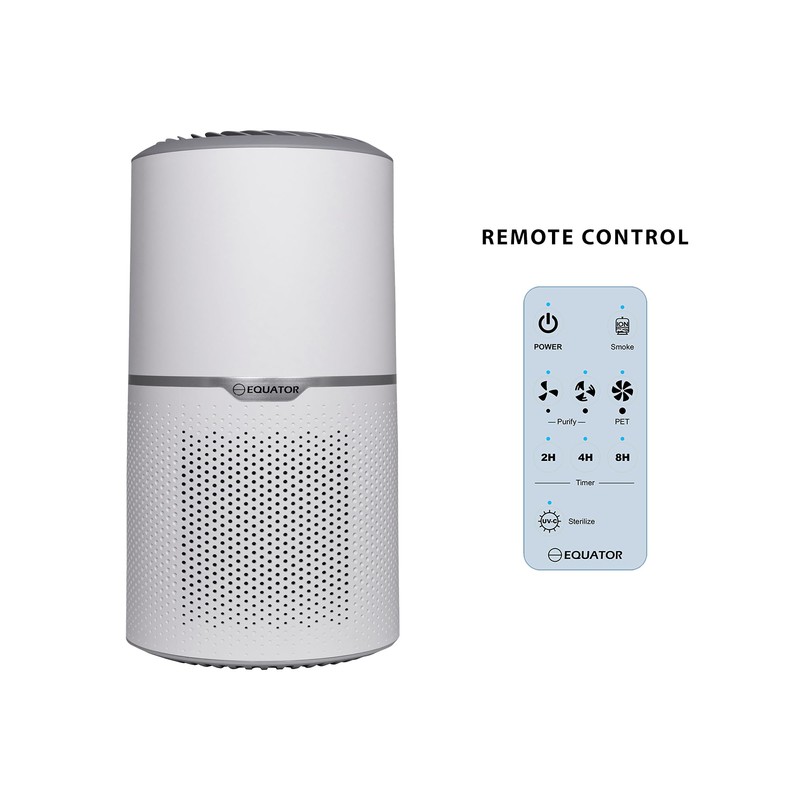 Equator Air Purifier for Pet Homes, HEPA + Activated Carbon