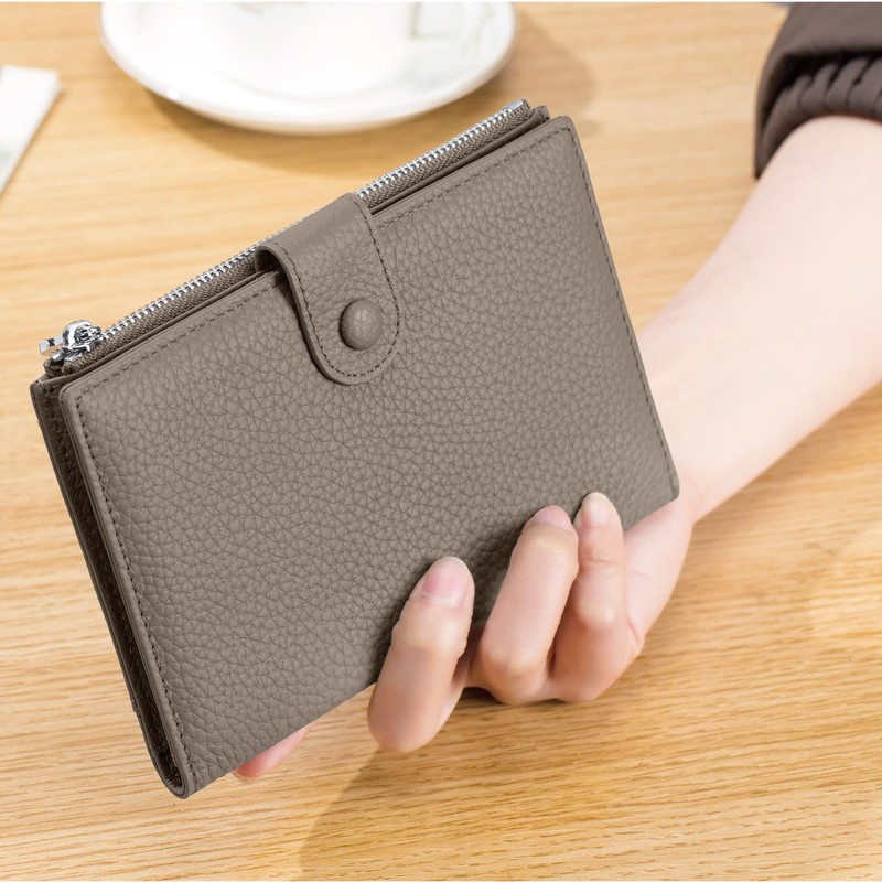 Leather Passport Wallet for Women, Slim RFID Blocking Passport Holder,