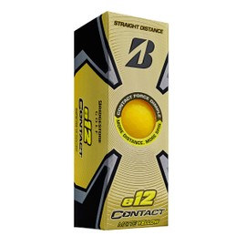 BRIDGESTONE GOLF 2023 e12 CONTACT Golf Balls, 1 Dozen (12 Balls), 3 Pieces, USA Direct Import, Yellow