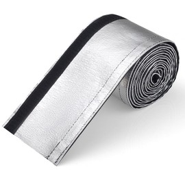 PAWBOSE Aluminized Heat Shield Sleeving 3/4" I.D. x 10FT Heat Shroud for Fuel Line Wire Protection (No Zip Ties Included)