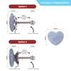 ETHNICITI Pack of 6 Heart Grey Crackle 40mm Ceramic Door
