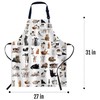 Smooffly Cats Apron Unisex Adjustable Bib Apron, Cooking Kitchen Chef