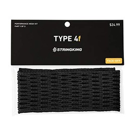StringKing Type 4f Soft Faceoff Lacrosse Mesh Piece (Black)