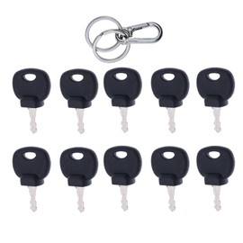 10PCS Ignition Keys 14707 14607 14603 5755124 8035807 Compatible with Bobcat New Holland Industrial JCB Bomag Hamm Roller Compaction Dynapac Terex Vibromax Volvo Ford Moxy 85804675 05755125
