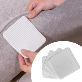 SIGANDG Pack of 4 Carpet Non-Slip Underlay, Carpet Gripper, Non-Slip Mat, Non-Slip and Washable, Carpet Non-Slip Pads for All Sizes and Surfaces (White)