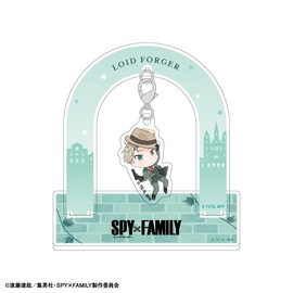 Kamio Japan SPY x FAMILY Hanging Acrylic Stand, Lloyd Okkkko, Approx. H 3.1 x W 3.1 x D 0.1 inches (80 x 80 x 3 mm), Acrylic