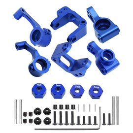 ARRCat Alloy Caster Block&Steering Blocks&Rear Stub Axle Carriers Upgrades Parts for Ecx 1/10 2WD Ruckus/Axe/Brutus/Circuit/AMP MT/AMP DB/AMP Crush/K&N Torment,RC Hop-Up Parts,Navy Blue