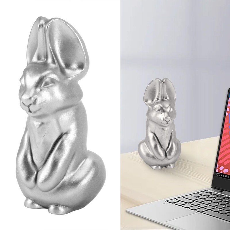 Rabbit Sculpture Smoothly Resin Rabbit Statue Decorative Exquisite Bunny Figurine