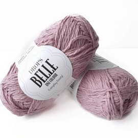 Drops Belle DK Cotton Viscose Linen Knitting Yarn 50g 130 Metres (16 Mauve)