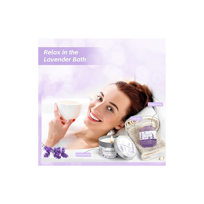 Frerdui Set De Regalo De Spa De Lavanda Set De