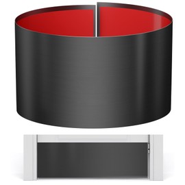 Sanbege Stainless Steel Door Kick Plate, 10" x 34" Door Push Plate, Self Adhesive Kickplate for 36" Doors Interior or Exterior (Brushed Black)