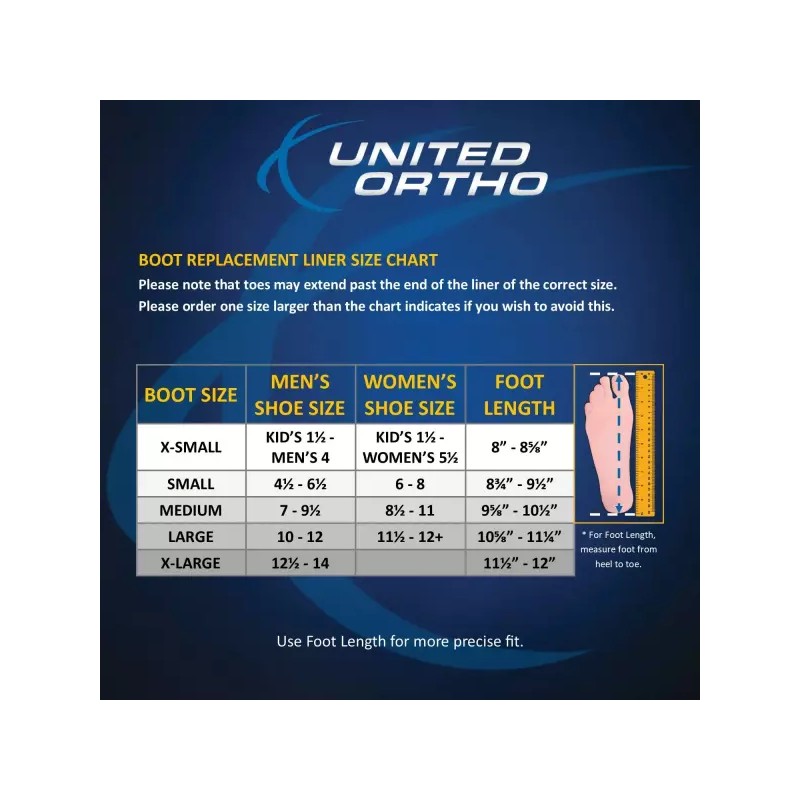 United 유나이티드 오르토 캠 워커 프랙탈 부츠 라이너 United Ortho