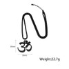 Dark Zen Stainless Steel Om Necklace Black Unisex Spiritual Gothic