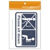 Mavre at Home Sitting Toilet Sticker, No Standing Sit, Sit,