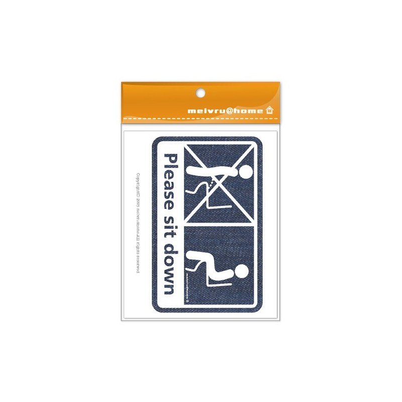 Mavre at Home Sitting Toilet Sticker, No Standing Sit, Sit,