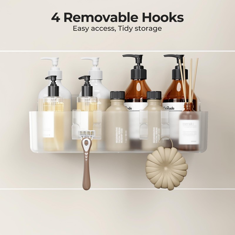 Orimade Shower Caddy 3-Pack, No-Drill Adhesive Shelves for Bathroom, Rustproof