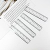 10Pcs 15cm Clear Plastic Rulers - 6 Inch Shatterproof, Transparent