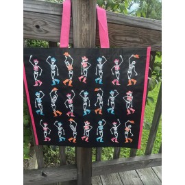 TJX Shopping Bag~SKULLS & Dancing SKELETONS~~P