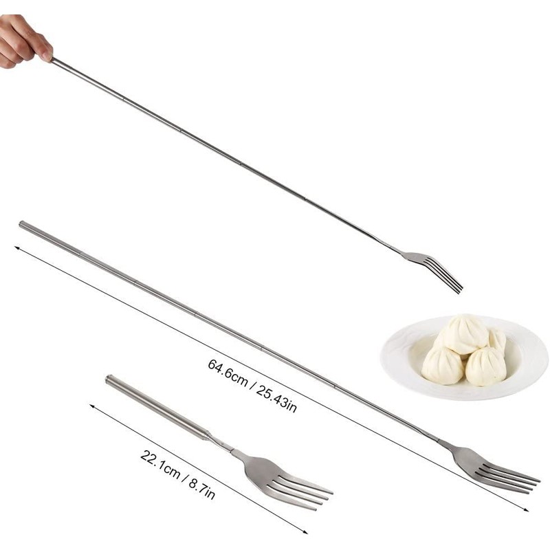 1PC Extendable Fork - Telescopic Roasting Stick - Stainless Steel