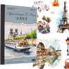 YagCu Journaling Stickers, Paris Series Scrapbook Sticker, Streetscape Junk Journal