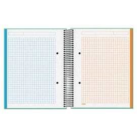 DOHE - A5 Notebook Squared Spiral Bound 100 Sheets 90gsm Squared 5mm Hardback Playmobil Green Future School Supplies - Green