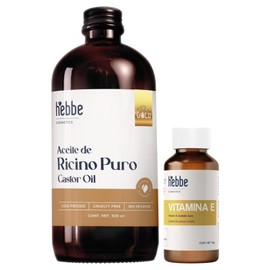Kit Aceite de Ricino 500 ml + Vitamina E Líquida 50 g | Hidratante Antioxidante | para Piel y Cabello