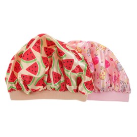 BESPORTBLE Silk Bonnet Shower Cap - 2 Pcs Hair Protection Night Hat for Boys and - Travel Friendly Hair and Comfortable for Bath Time and Sleep