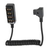 D Tap Male to 4 Port Dtap Female Splitter Power