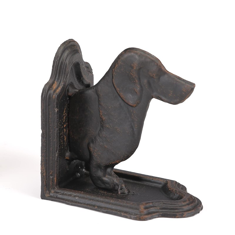 Phaxth Dachshund Dog Bookends Decorative, Wiener Dog Book Ends, Pair