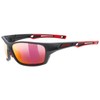 uvex Protection,Sports Polarized Rectangular Glasses, Black Mat Red/Red, Taille Unique