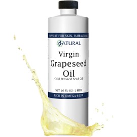 GrapeSeed Oil-Cold Pressed, Virgin, Undiluted, 100% Pure Grape Seed Oil, 16 Oz