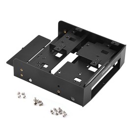 Zerone 5.25'' to 3.5''/ 2.5'' Bay Mounting Bracket Kit, 5.25" Bay SSD to 2.5" HDD/SSD & One 3.5" HDD/Device Front Bay with Mounting Screws