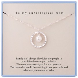 Burning Love to My Unbiological Mom Necklace Sterling Silver Necklace for Bonus Mom Mother in Law Gifts Mothers Day Gifts