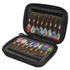 16-Piece Metal Spinner Fishing Lure Set with Portable Storage Bag