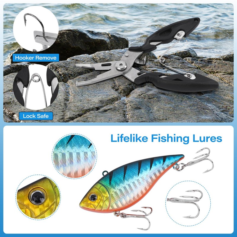 Fishing Tackle Box with Fishing Lures,Fishing Gifts for Men
