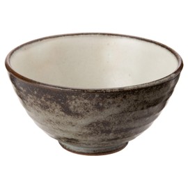 Mino Ware K60301 Rice Bowl, Ash Glaze
